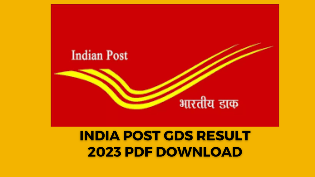 India Post GDS Result 2023 pdf Download